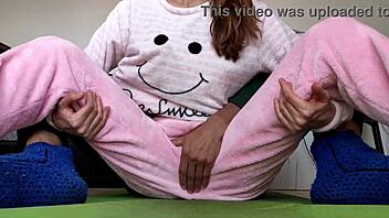 Stepbrother Teases 18yo Stepsister's Small Tits to Horny Climax