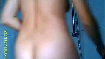 Steffi takes a shower in the hidden cam view