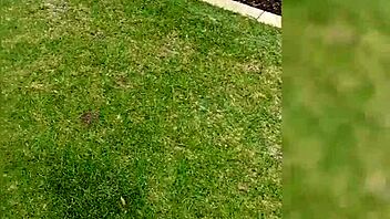 getting bent over in bushes for wild outdoor action