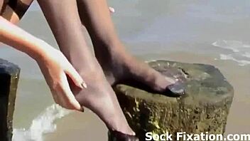 Lick my pussy and worship my feet, slave boy, in this femdom bdsm session