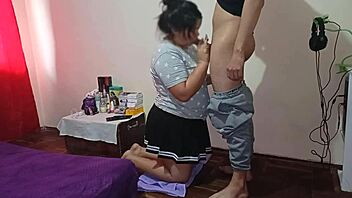 Venezuelan Brunette Roommate Drains Cock
