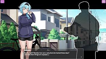 Busty delivery worker caught in wild action.