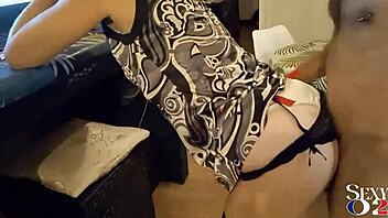 black french slut in lingerie gets pounded doggystyle in heels