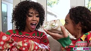 Misty Stone and Sarah Lace's intense family threesome session