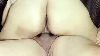A delicious girl has two orgasms while riding a cock