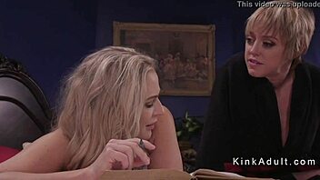 Huge Metal Dildo Penetrates Blonde's Ass in Kinky Fetish