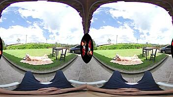 Latina Babe Flaunts Big Tits Outdoors