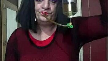 Bisexual crossdresser fills himself up part 1. What shy amateur does next in homemade scene?