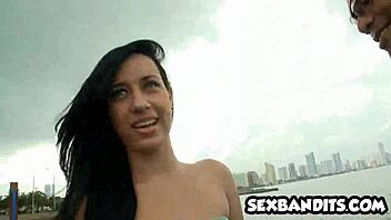 Beautiful Blue-Eyed Latina Teen 18+ Fucks Us on Vacation