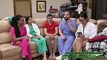 Canadian doctor turns the tables on Doctor Channy in a hot gyno exam scene