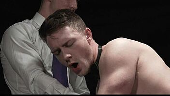 Muscular hunk gets hardcore bareback sex with multiple partners