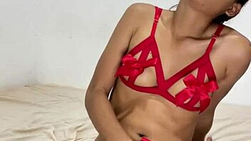 fucking my tight latina pussy with a homemade dildo until orgasm