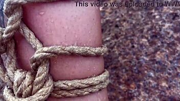 Anomaly Dark in shibari bondage with Latina partner