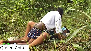Big black cock fucking in the forest