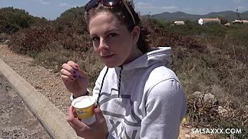 ice ice babe in an outdoor adventure