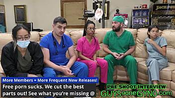 Canadian doctor turns the tables on Doctor Channy in a hot gyno exam scene