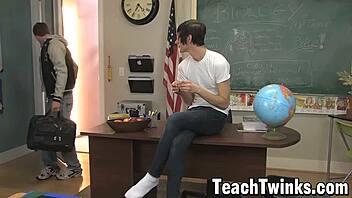 Can Twinks Aidan Chase and Dayn Murphy Handle Monster Cocks in Classroom?