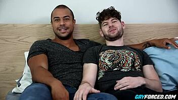 Is this interracial gay couple ready for hardcore fucking with deepthroat and ass play?