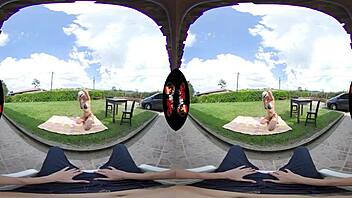 Latina Babe Flaunts Big Tits Outdoors