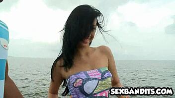 Beautiful Blue-Eyed Latina Teen 18+ Fucks Us on Vacation