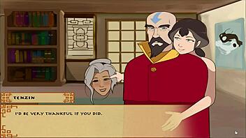 Beautiful hentai game with a busty woman named Pema from Four Elements Trainer Book 4: Love.
