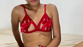 fucking my tight latina pussy with a homemade dildo until orgasm