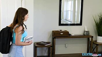 naughty teen 18+ kourtney rae interacts with big dick man