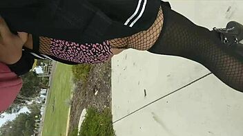 getting bent over in bushes for wild outdoor action