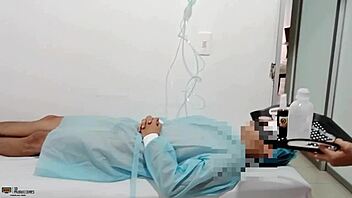 Horny nurse asks, can I relieve you with blowjob?