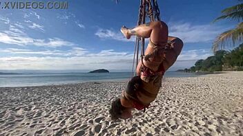 Anomaly Dark in shibari bondage with Latina partner