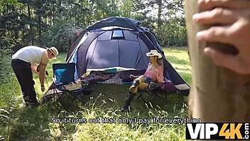 VIP4K video of a European beauty offering her strawberry
