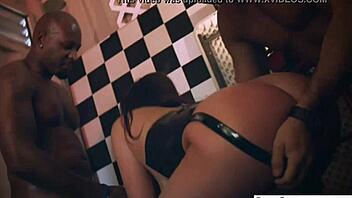 Angela takes on two massive cocks in wild threesome.