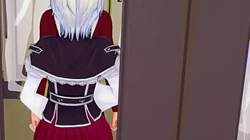 See-through outfit makes Koneko’s already tempting body more appealing in this animated hentai.