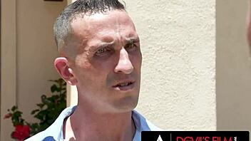 Horny Mackenzie Mace Shows Her Ass for Rough Fucking While Stepdad Watches