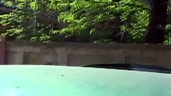 Brunette In Threesome With Two Guys