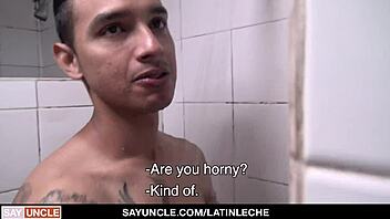 A hot shower time with a hot Latina babe and a pool party that gets hot.