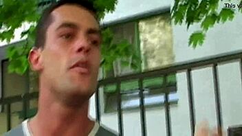 Brunette In Threesome With Two Guys