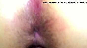 Hairy wife shows off her gaping pussy and queefing