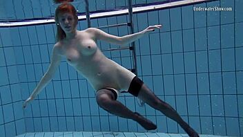 anetta surprises me in the shower with her petite european body and wet pussy on the beach, pov style