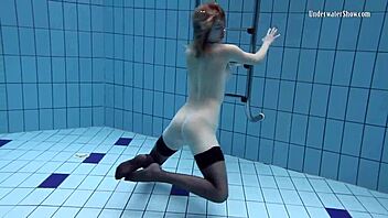 anetta surprises me in the shower with her petite european body and wet pussy on the beach, pov style