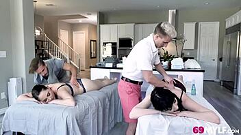 nickey huntsman and april storm get naughty massage 😏