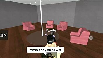 Roblox game features amateur doctor having sex with patient in doggy style.