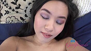 super hot kimmy kimm gets creamy asian pussy licked hard