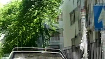 Brunette In Threesome With Two Guys