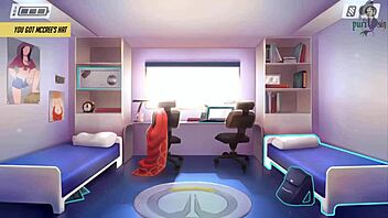 sinful fun games in overwatch academy shower scene