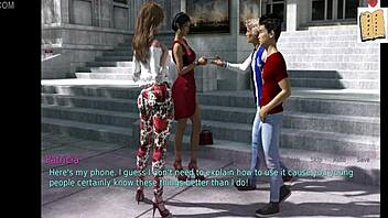 wife and stepmother with big ass playing erotic game at home