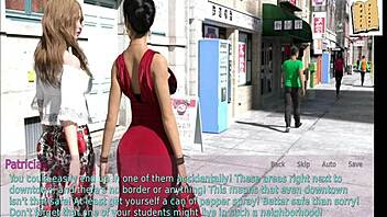 wife and stepmother with big ass playing erotic game at home