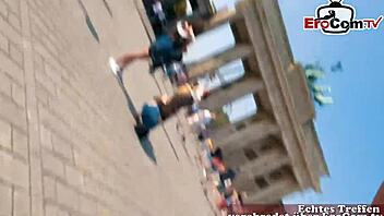 deutsche blondine gets picked up on blind date and fucked raw outdoors