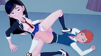 violet parr in a hot threesome contest