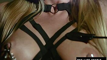 nipple clamps and gag for fetish fun 😈
